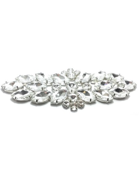 Application Strass Crystal-Stones-Silver  - 1PC - DECORATIONS FOR CLOTHES