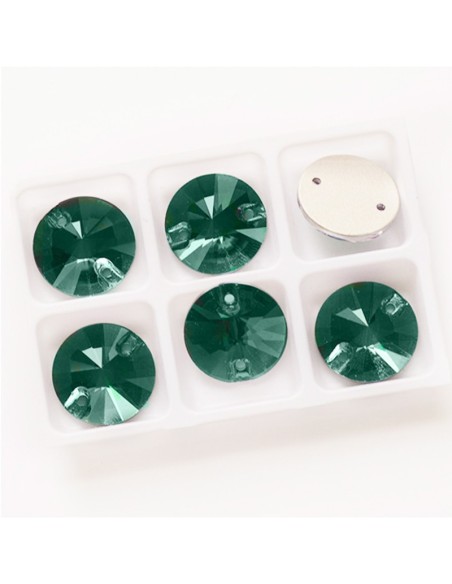 pack Stone sew on Round mm 14 Emerald
