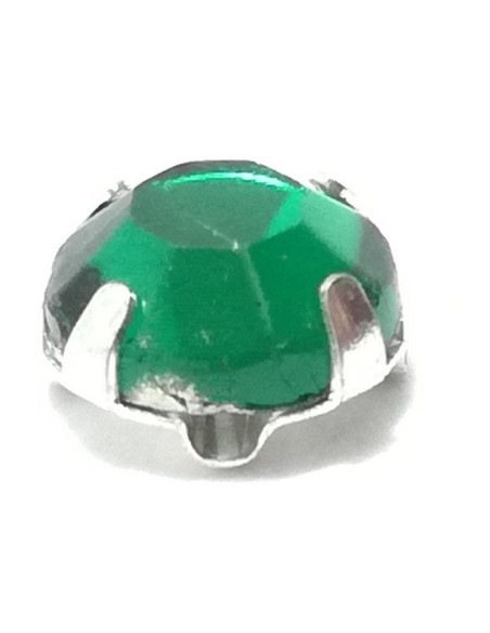 Roses GT Crystal ss 12 (mm 3,2) Emerald-Silver - 48 PCS - Stones to be sewn with setting
