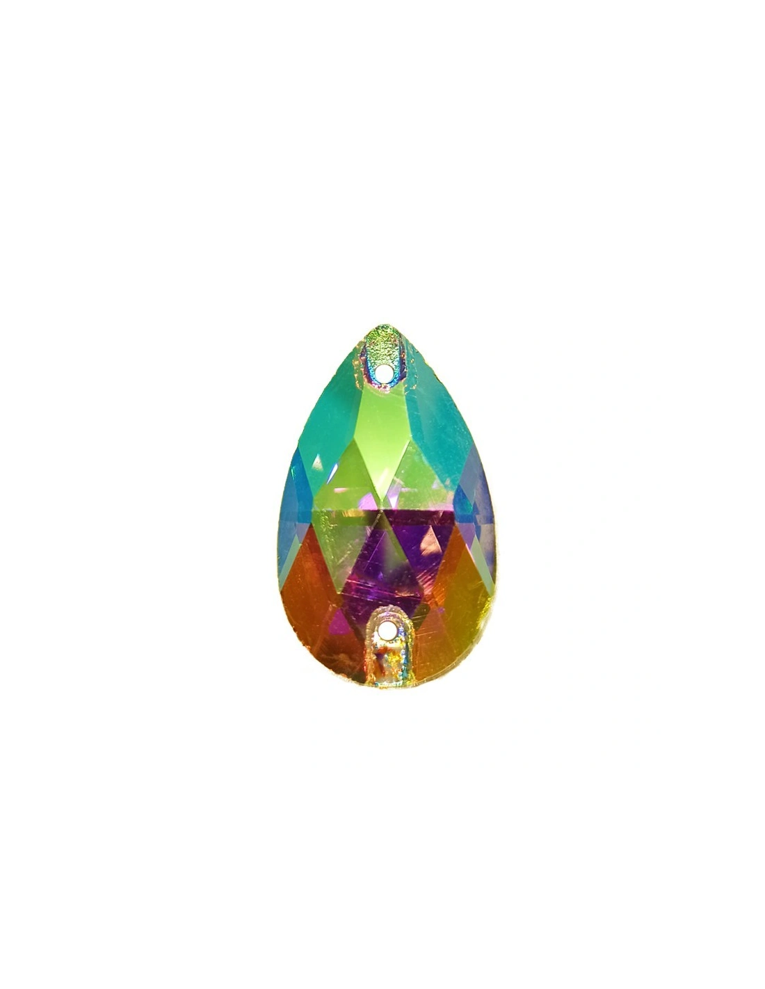 Stone Drop mm 12x7 Crystal AB- 1PC - Stone to be sewn all crystal