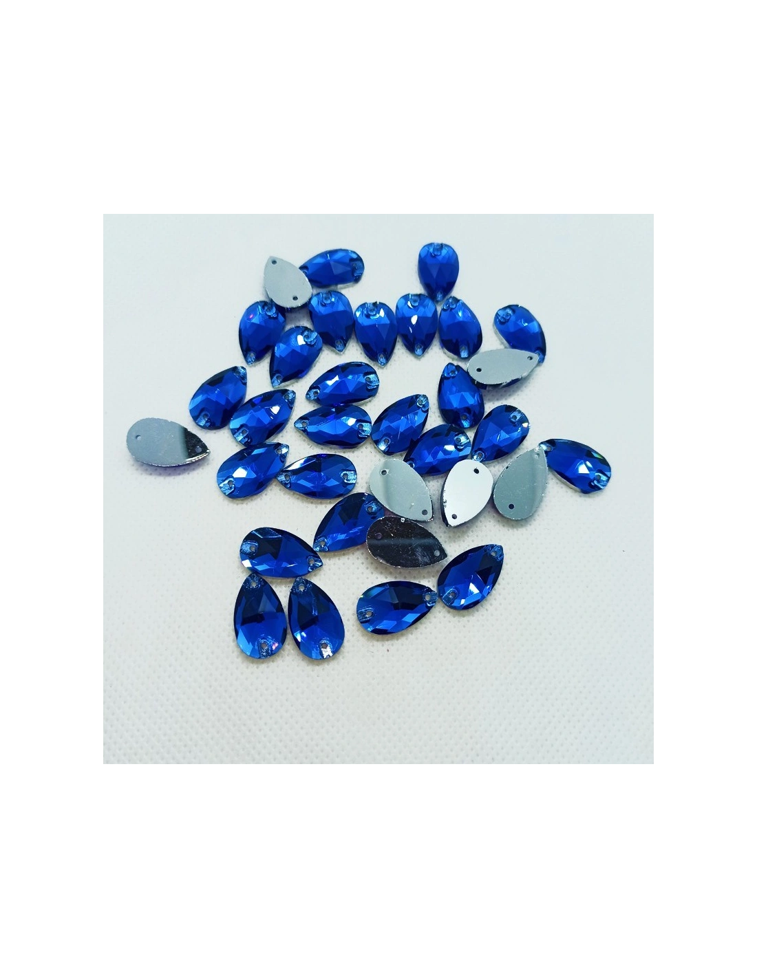 Stone Drop mm 18x10,5 Capri Blu - 1PC - Stone to be sewn all crystal