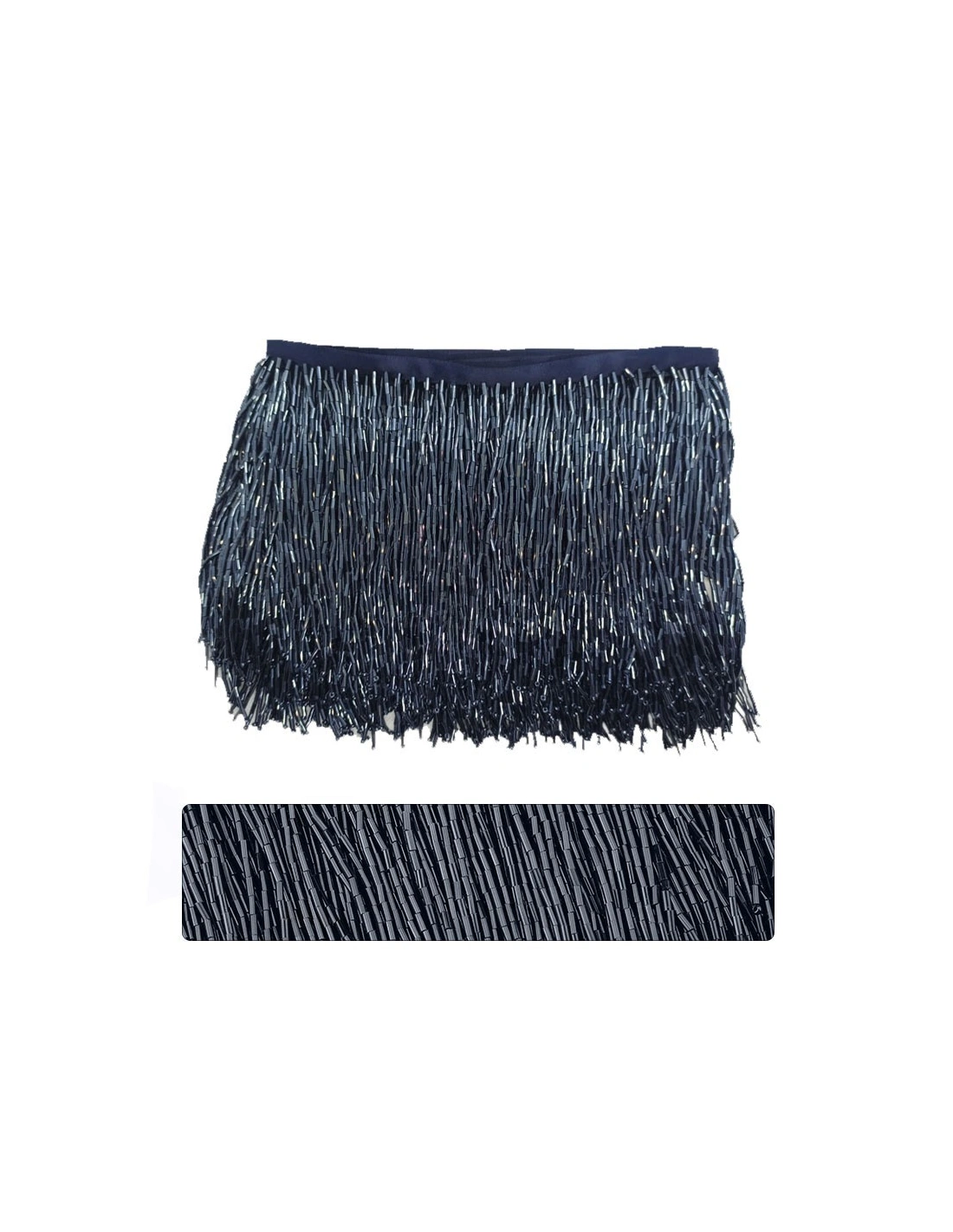 Fringes sewing bugles Citrine Pack - 1MT. - Fringes and Feathers