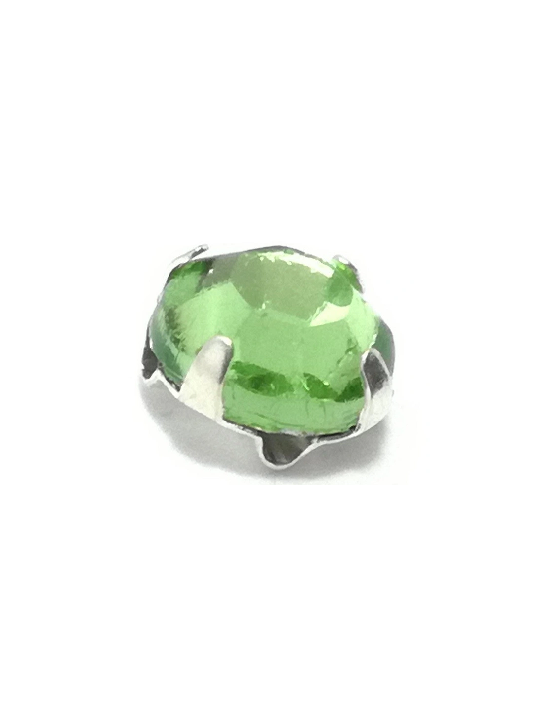 Roses GT Crystal ss 12 (mm 3,2) Peridot-Silver - 48PCS - Stones to be sewn with setting