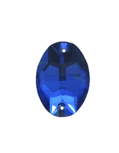 Stone Oval 24x17 mm Capri Blu - 1PC - Stone to be sewn all crystal