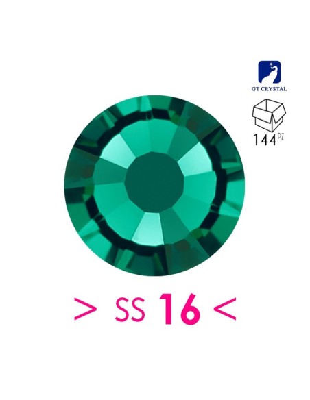 Rhinestones Strass GT Crystal Termoadesivo ss 16 Emerald - 144PZ Hotfix