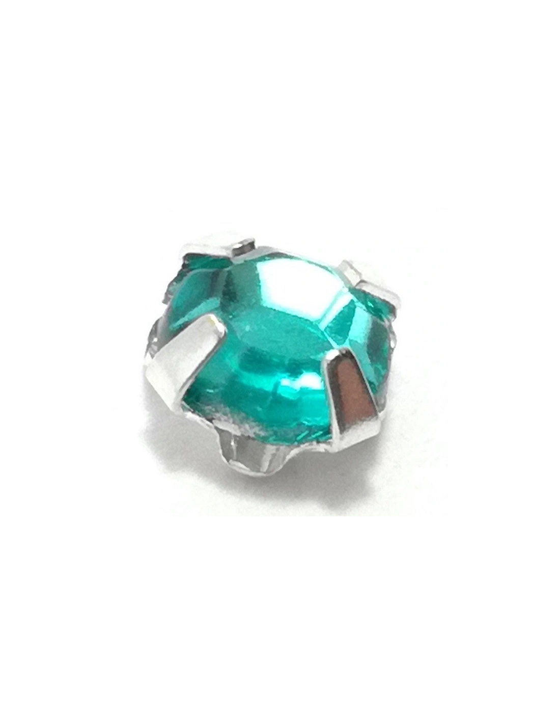 Rosetta GT Crystal ss 20 (mm 4,8) Blu Zircon-Silver - 48PZ - Pietre da cucire con castone