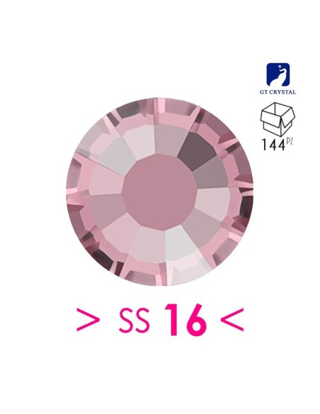 Rhinestones Gt Crystal Hotfix ss 16 Lt. Rose - 144 pcs - Hotfix Strass