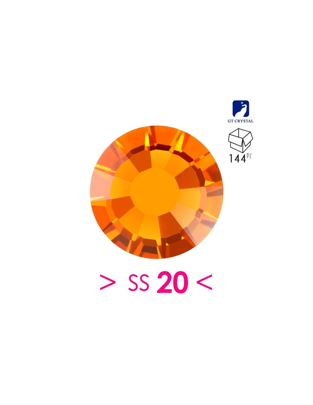 Rhinestones Gt Crystal Hotfix ss 20Sun -  144 pcs - Hotfix Strass