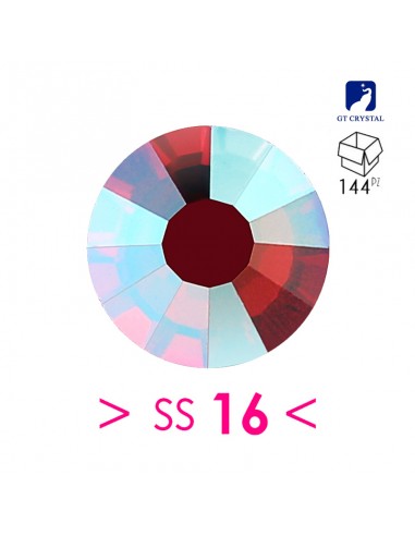 Rhinestones Strass GT Crystal Termoadesivo ss 16 Lt. Siam AB - 144PZ Hotfix Rhinestones Strass GT Crystal Termoadesivo ss 16 Lt. Siam AB - 144PZ Hotfix