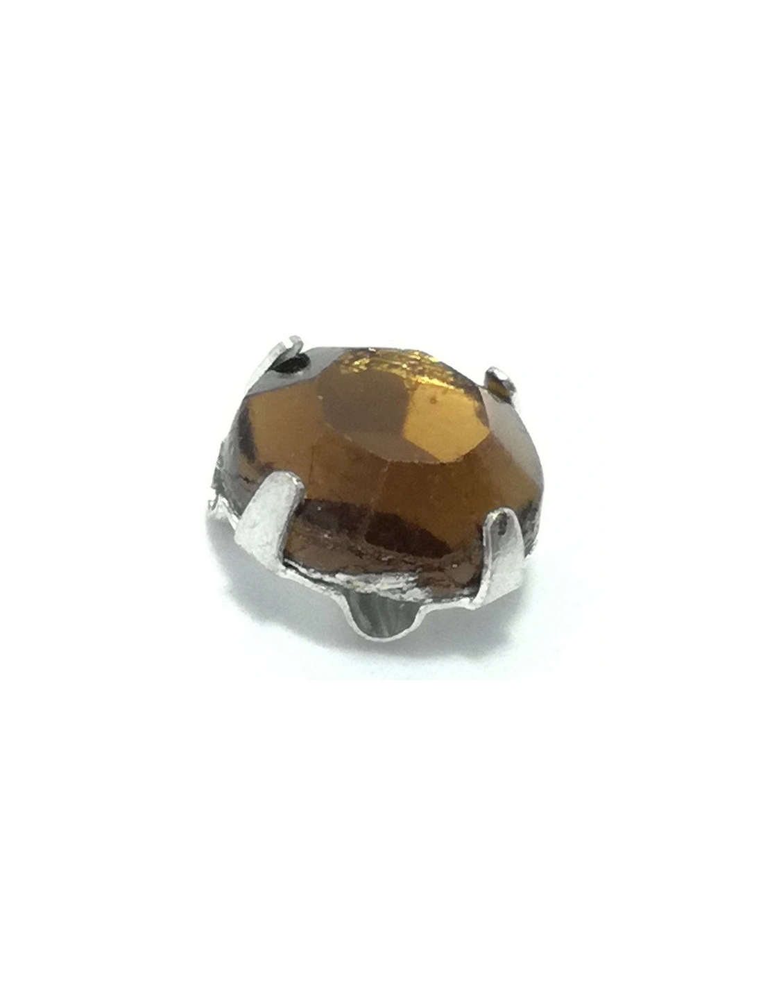 Rosetta GT Crystal ss 20 (mm 4,8) Smoke Topaz-Silver - 48PZ - Pietre da cucire con castone