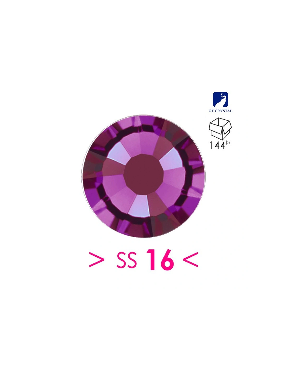 Rhinestones Strass GT Crystal Termoadesivo ss 16 Amethyst - 144PZ Hotfix