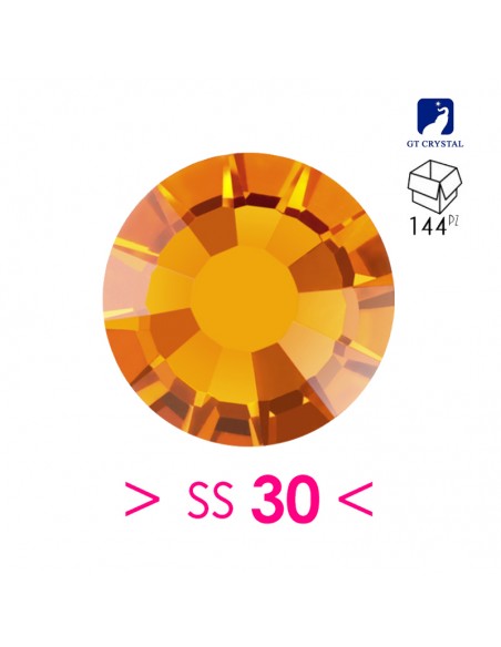 Rhinestones Strass GT Crystal Termoadesivo ss 30 Topaz - 144PZ Hotfix