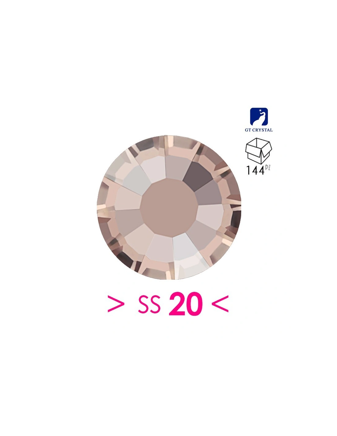 Rhinestones Gt Crystal Hotfix ss 20  Lt. Peach -  144 pcs - Hotfix Strass