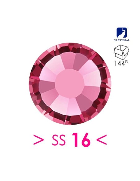 Rhinestones Strass GT Crystal Termoadesivo Hotfix ss 16 Rose - 144PZ