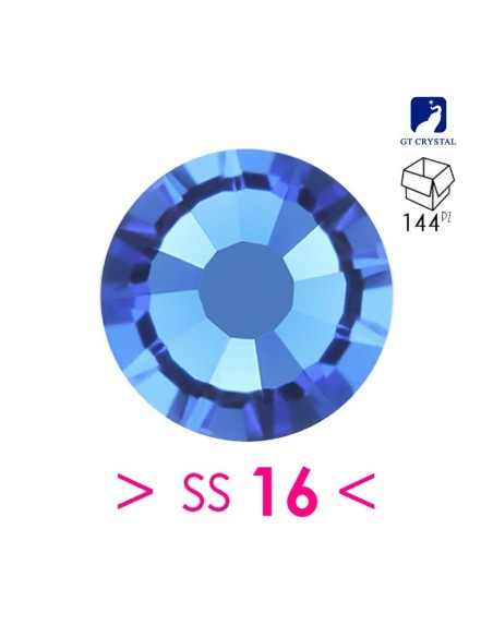 Rhinestones Strass GT Crystal Termoadesivo Hotfix ss 16  Sapphire - 144PZ