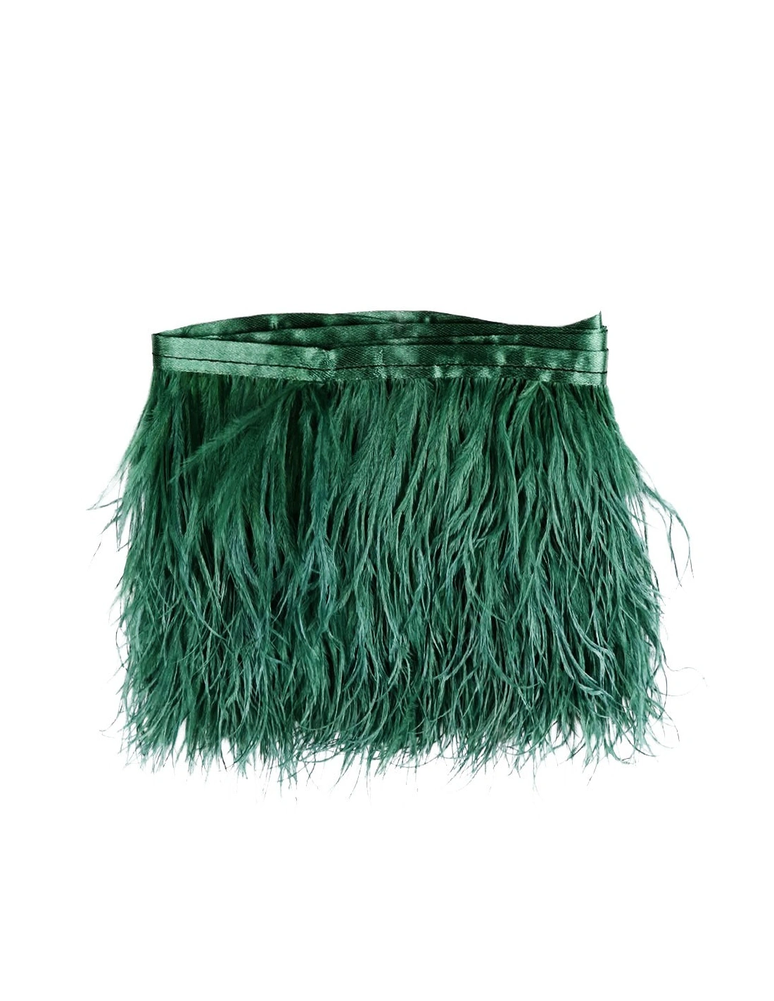 Fringe Sewing Green Mold Ostrich Feathers  Pack - 1MT. - Fringes and Feathers