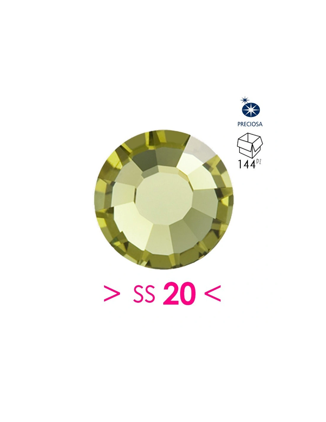 Preciosa Strass Rhinestones Termoadesivi Hotfix ss 20 Khaki - 144PZ
