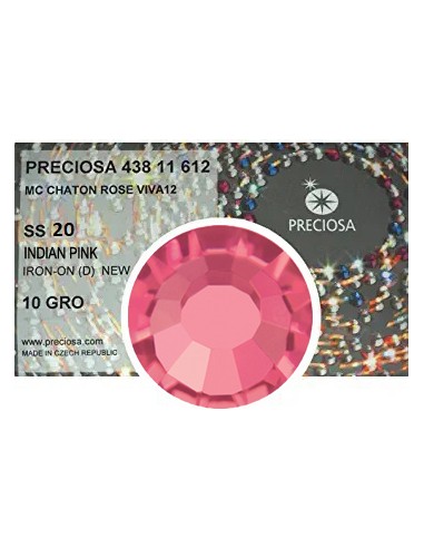 Preciosa Strass Rhinestones  Termoadesivi Hotfix ss 20 Indian Pink - 1440 pz