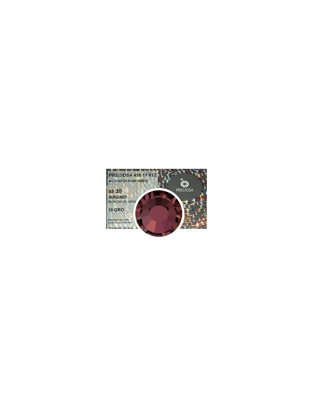 Preciosa Strass Rhinestones  Termoadesivi Hotfix ss 20 Burgundy - 1440 pz