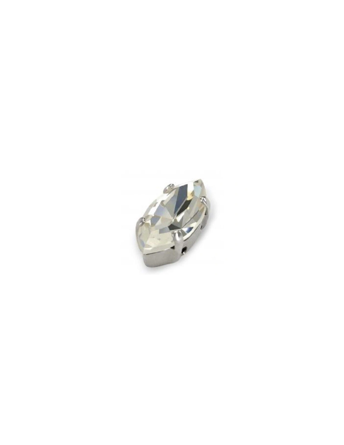 Preciosa shuttle mm 15x7 Crystal-Silver - 1PC - Stones to be sewn with setting