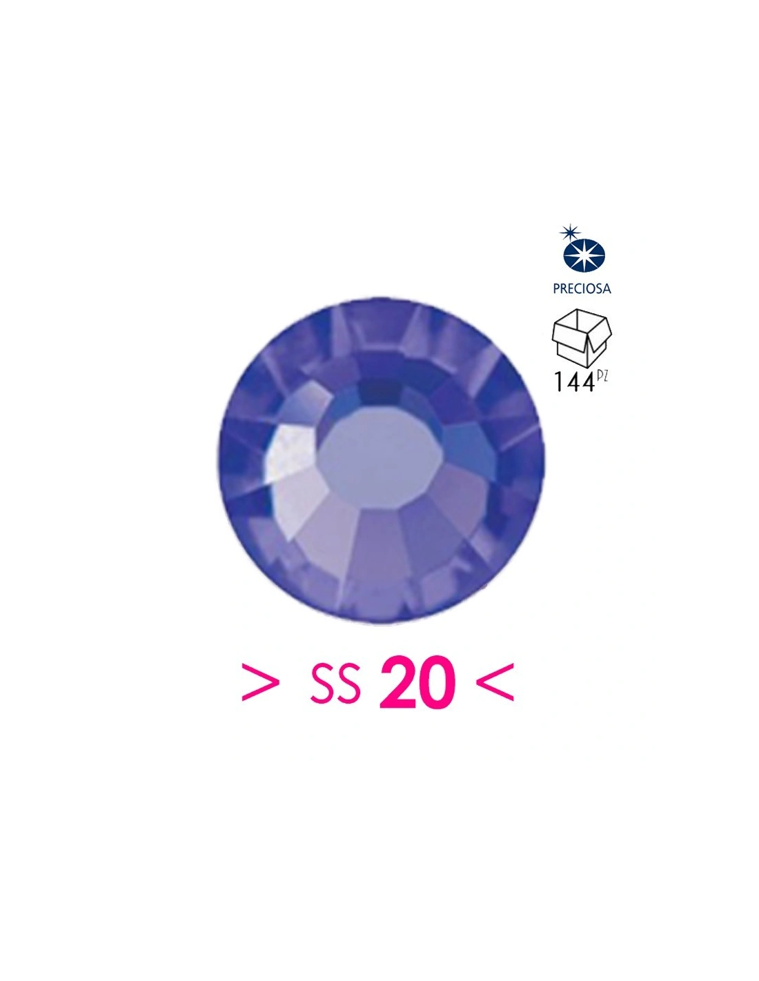Rhinestones Preciosa Hotfix ss 20 Deep Tanzanite - 144 pcs