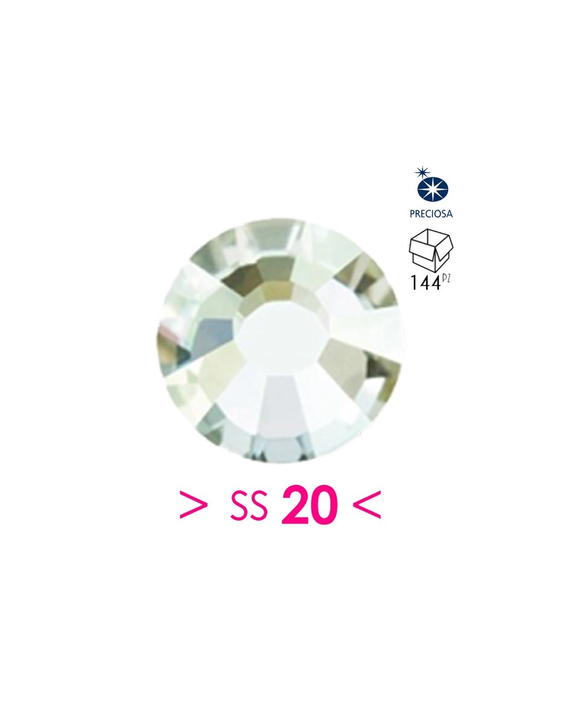 Rhinestones Preciosa  Hotfix ss 20 Fuchsia - 144 pcs - Hotfix Strass