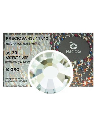 Preciosa Strass Rhinestones  Termoadesivi Hotfix ss 20 Argent Flare - 1440 pz