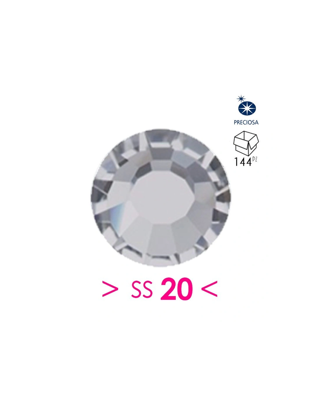 Rhinestones Preciosa  Hotfix ss 20 Fuchsia - 144 pcs - Hotfix Strass