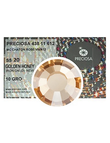 Preciosa Strass Rhinestones Termoadesivi hotfix ss 20 Golden Honey - 1440 pz