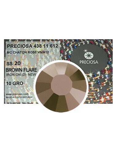 Preciosa Rhinestones Hotfix ss 20 Brown Flare - 1440 pcs