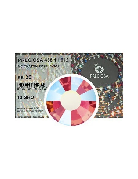 Preciosa Rhinestones Hotfix ss 20 Indian Pink AB - 1440 pcs