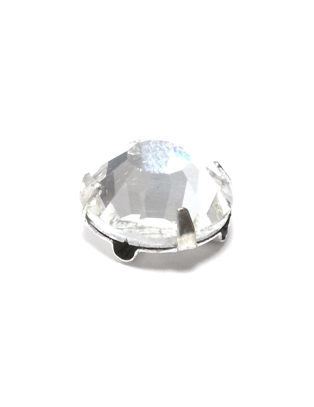 Rosetta Preciosa ss 40 (mm 8,70) Crystal-Silver - 24PZ - Pietre da cucire con castone