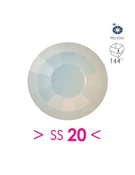 Rhinestones Preciosa  Hotfix ss 20 White Opal AB - 144 pcs