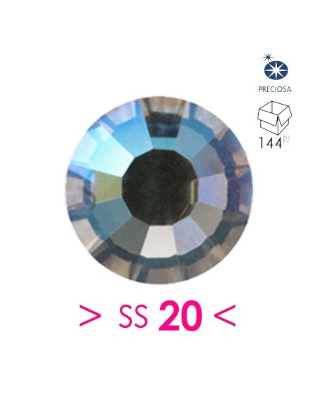 Preciosa Strass Rhinestones  Termoadesivi Hotfix ss 20 Black Diamond AB - 144PZ