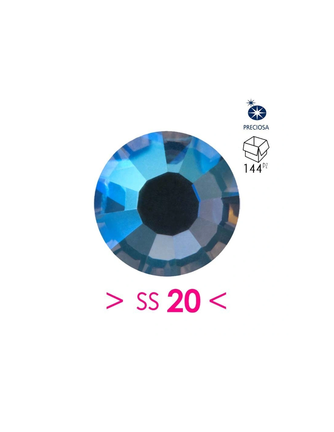 Rhinestones Preciosa  Hotfix ss 20 Tanzanite AB - 144 pcs