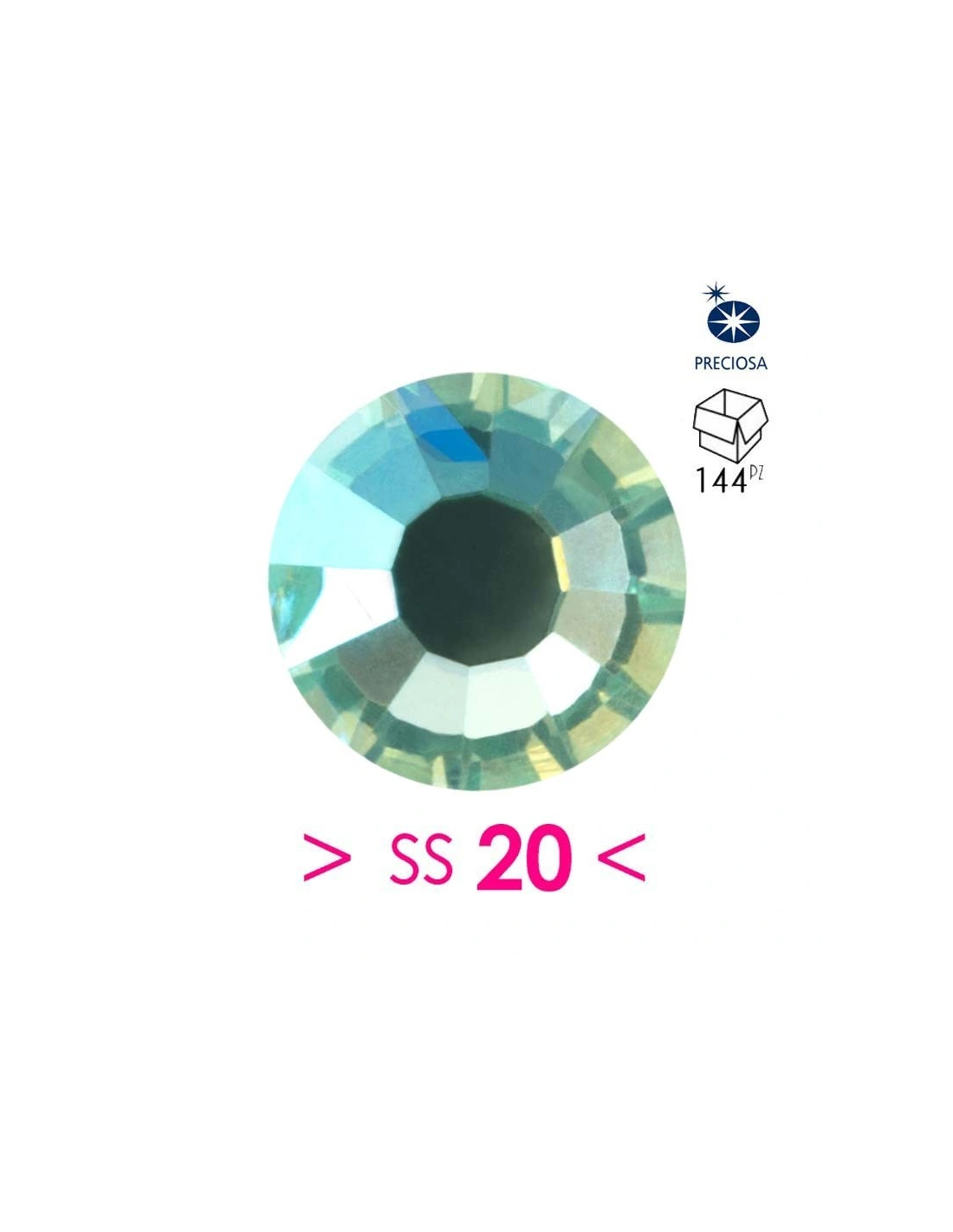 Preciosa Strass Rhinestones Termoadesivi Hotfix ss 20 Chrysolite AB - 144PZ