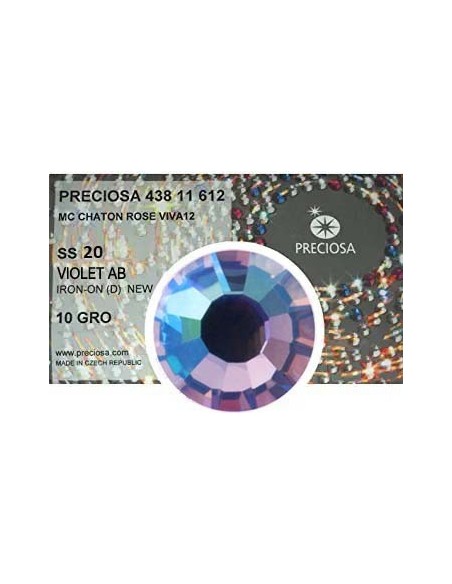 Preciosa Strass Rhinestones  Termoadesivi Hotfix ss 20 Violet AB - 1440 pz