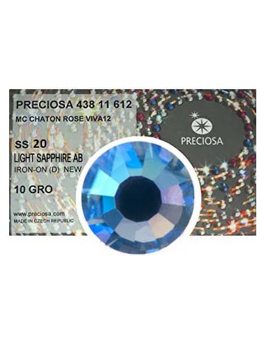 Preciosa Strass Rhinestones Termoadesivi Hotfix ss 20  Light Sapphire AB - 1440 pz