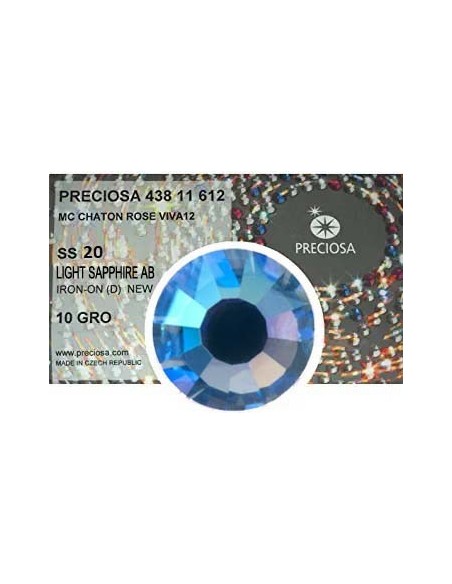 Preciosa Strass Rhinestones Termoadesivi Hotfix ss 20  Light Sapphire AB - 1440 pz