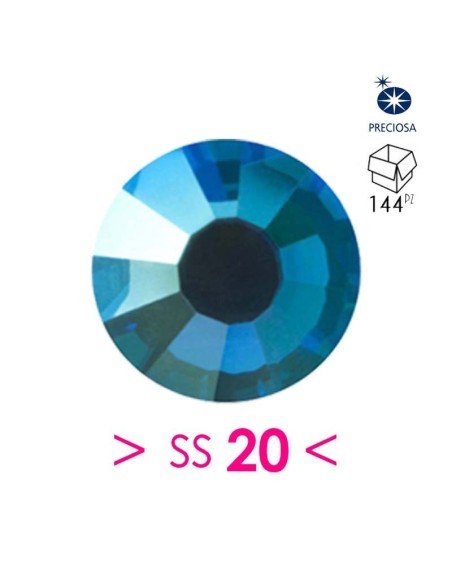 Preciosa Strass Rhinestones Termoadesivi Hotfix ss 20 Capri Blu  AB - 144PZ