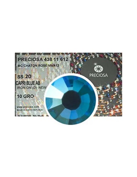 Preciosa Strass Termoadesivi ss 20 Capri Blu AB - 1440 pz