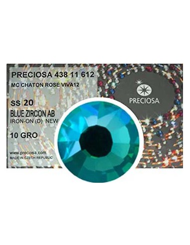 Preciosa Strass Termoadesivi ss 20 Blu Zircon AB - 1440 pz