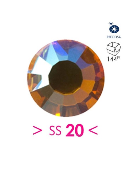 Preciosa Strass Rhinestones Termoadesivi Hotfix ss 20 Topaz AB - 144PZ