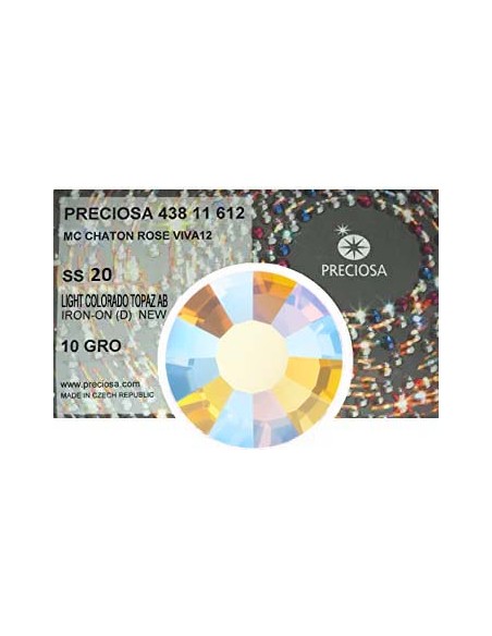 Preciosa Rhinestones Hotfix ss 20 Light Colorado Topaz AB - 1440 pcs Preciosa Rhinestones Hotfix ss 20 Light Colorado Topaz AB - 1440 pcs