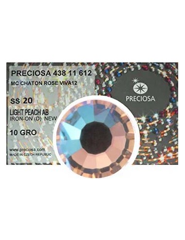 Preciosa Rhinestones Hotfix ss 20 Light Peach AB - 1440 pcs