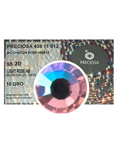 Preciosa Rhinestones Hotfix ss 20 Light Rose AB - 1440 pcs