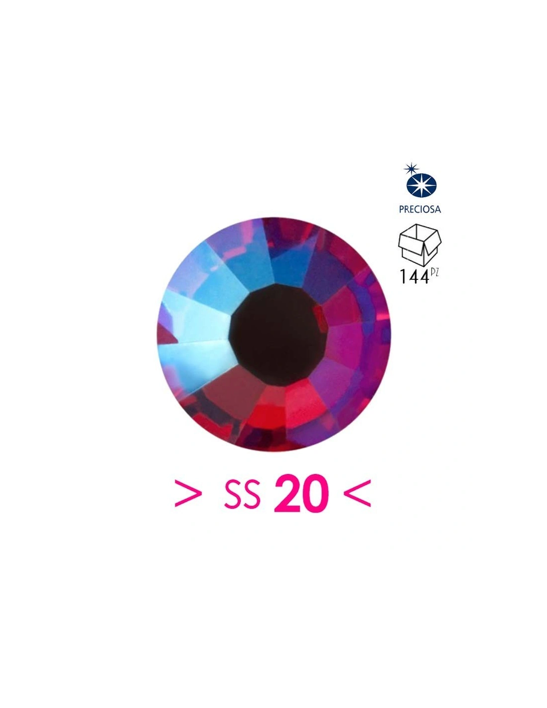 Rhinestones Preciosa  Hotfix ss 20 Fuchsia - 144 pcs - Hotfix Strass
