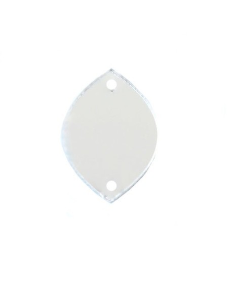 Specchietto Navetta mm 40x19  Argento - 10PZ