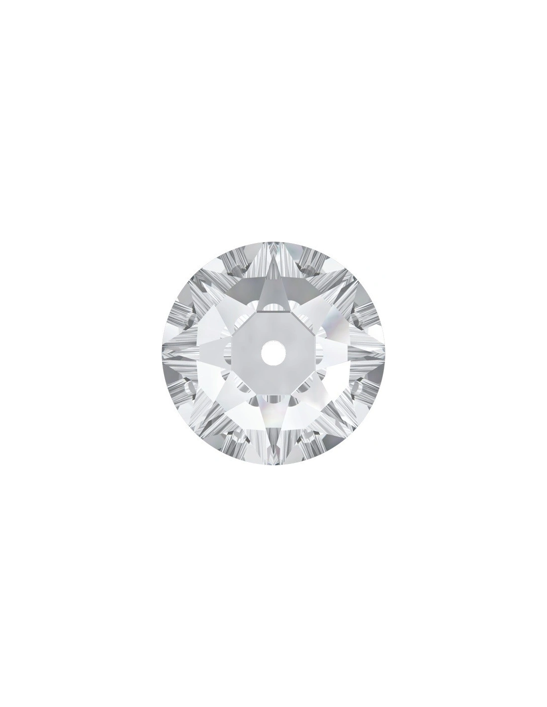 Swarovski XIRIUS Loch Rose mm 5 Crystal - 144PZ - Pietre da cucire tutto cristallo