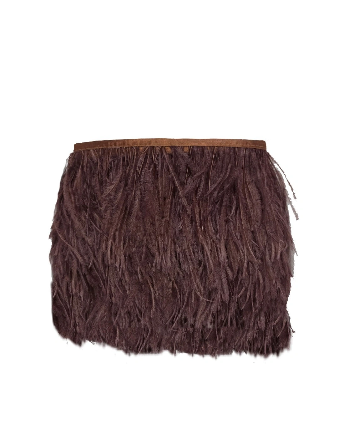 Fringe Sewing Black Ostrich Feathers  Pack - 1MT. - Fringes and Feathers